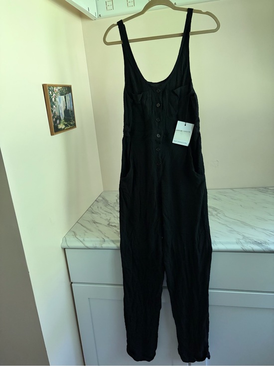 Reformation Pants - Reformation Black Button-Front Jumpsuit